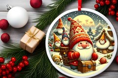 Round Christmas Ornament Sublimation|Clipart Product Image 2