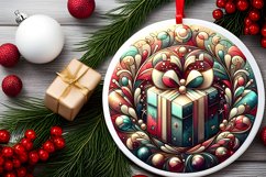 Round Christmas Ornament Sublimation|Clipart Product Image 2