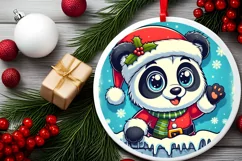 Round Christmas Ornament Sublimation|Clipart Product Image 2