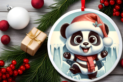 Round Christmass Ornament PNG Product Image 2