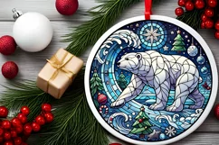 Round Christmas Ornament Sublimation|Clipart Product Image 1
