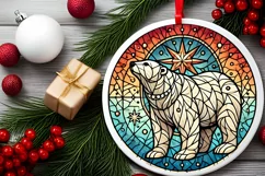Round Christmas Ornament Sublimation|Clipart Product Image 1