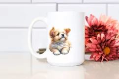 Colorful Baby Dog Spring Whimsical Pets | Sublimation Product Image 2