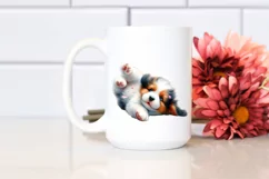 Colorful Baby Dog Spring Whimsical Pets | Sublimation Product Image 2