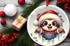 Round Christmas Ornament Sublimation|Clipart Product Image 2