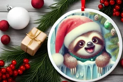 Round Christmas Ornament Sublimation|Clipart Product Image 2
