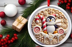Round Christmas Ornament Sublimation|Clipart Product Image 1