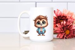 Baby Owl Portrait Dressed | Clipart Product Image 2