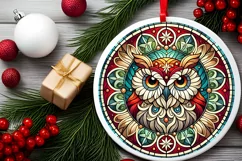 Round Christmas Ornament Sublimation|Clipart Product Image 1