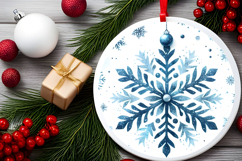 Round Christmass Ornament PNG Product Image 2