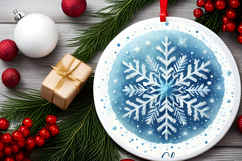 Round Christmass Ornament PNG Product Image 2