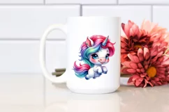 Modest Baby Unicorn Jumping PNG Product Image 2