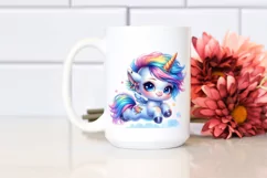 Modest Baby Unicorn Jumping PNG Product Image 2