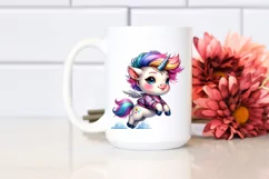 Modest Baby Unicorn Jumping PNG Product Image 2