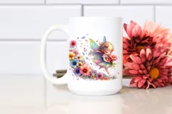 Colorful Fairy Tumbling with Flower Petals | Sublimation | Product Image 2
