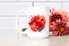 Colorful Redish Watercolor Splash | Sublimation | Clipart Product Image 2