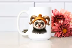 Sublimation Clipart Title: Funny Ferret Goat Product Image 2