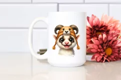 Sublimation Clipart Title: Funny Ferret Goat Product Image 2