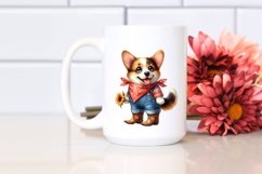 Pembroke Welsh Corgi Watercolor Clipart | Sublimation Product Image 2
