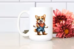 Pembroke Welsh Corgi Watercolor Clipart | Sublimation Product Image 1