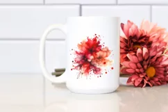 Colorful Redish Watercolor Splash | Sublimation | Clipart Product Image 2