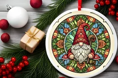 Round Christmas Ornament Sublimation|Clipart Product Image 1