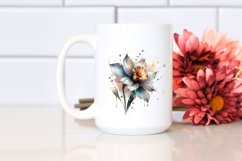 Watercolor Abstract Shiny Narcissus Clipart Product Image 2