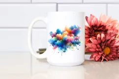 Colorful Watercolor Cloud | Sublimation | Clipart Product Image 2
