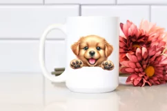 Funny Crazy Small Golden Retriever | Clipart Product Image 2
