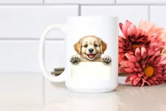 Funny Crazy Small Golden Retriever | Clipart Product Image 2