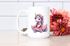 Colorful Baby Unicorn in Folk Dancer&#039;s Costume PNG Product Image 2