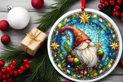 Round Christmas Ornament Sublimation|Clipart Product Image 1