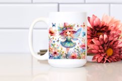 Colorful Whimsical Fairy | Sublimation | Clipart Product Image 2