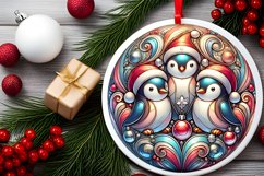 Round Christmas Ornament Sublimation|Clipart Product Image 2