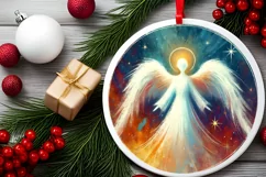 Round Christmas Ornament Sublimation|Clipart Product Image 1