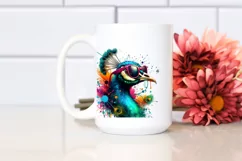 Colorful Peacock Sunglasses Sticker | Clipart Product Image 2