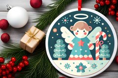 Round Christmas Ornament Sublimation|Clipart Product Image 1