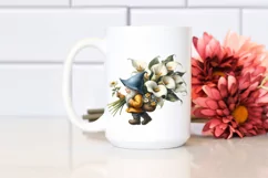 Gnome with Calla Lily Bouquet Watercolor Clipart Product Image 2