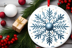 Round Christmass Ornament PNG Product Image 2