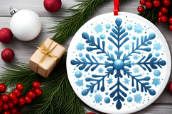 Round Christmass Ornament PNG Product Image 2