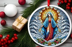Round Christmas Ornament Sublimation|Clipart Product Image 1