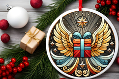 Round Christmass Ornament PNG Product Image 2
