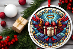 Round Christmass Ornament PNG Product Image 2