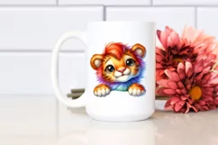 Watercolor Baby Lion | Sublimation | Clipart Product Image 2