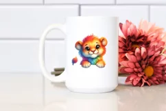 Watercolor Baby Lion | Sublimation | Clipart Product Image 2