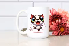 Cute Crazy Baby Boston Terrier PNG Product Image 2