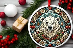 Round Christmas Ornament Sublimation|Clipart Product Image 1