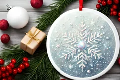 Round Christmas Ornament Sublimation|Clipart Product Image 2