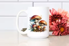 Mushroom Watercolor Splash PNG Product Image 2