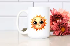 Watercolor Expressive Sun with Big Eyes PNG Product Image 2